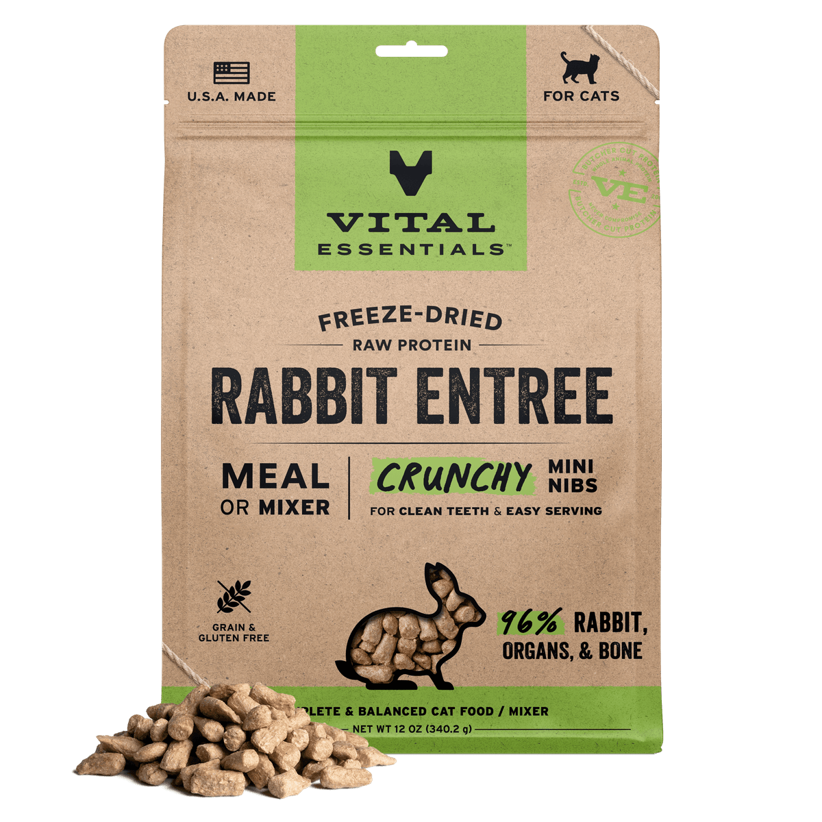 Vital Essentials Freeze-Dried Raw Rabbit Cat Food