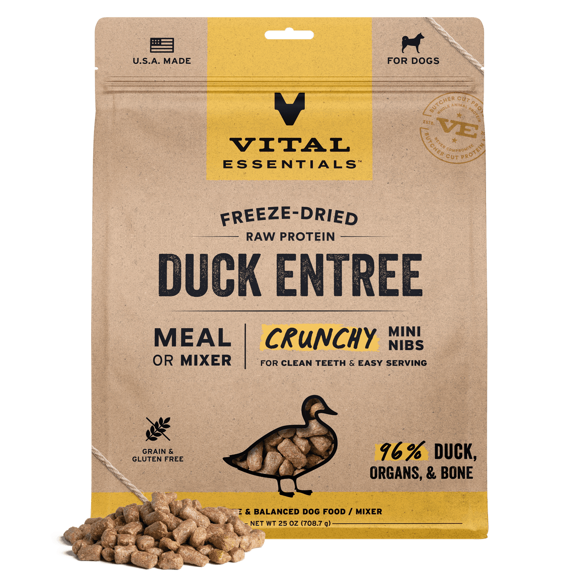 Vital Essentials Freeze-Dried Raw Duck Dog Food