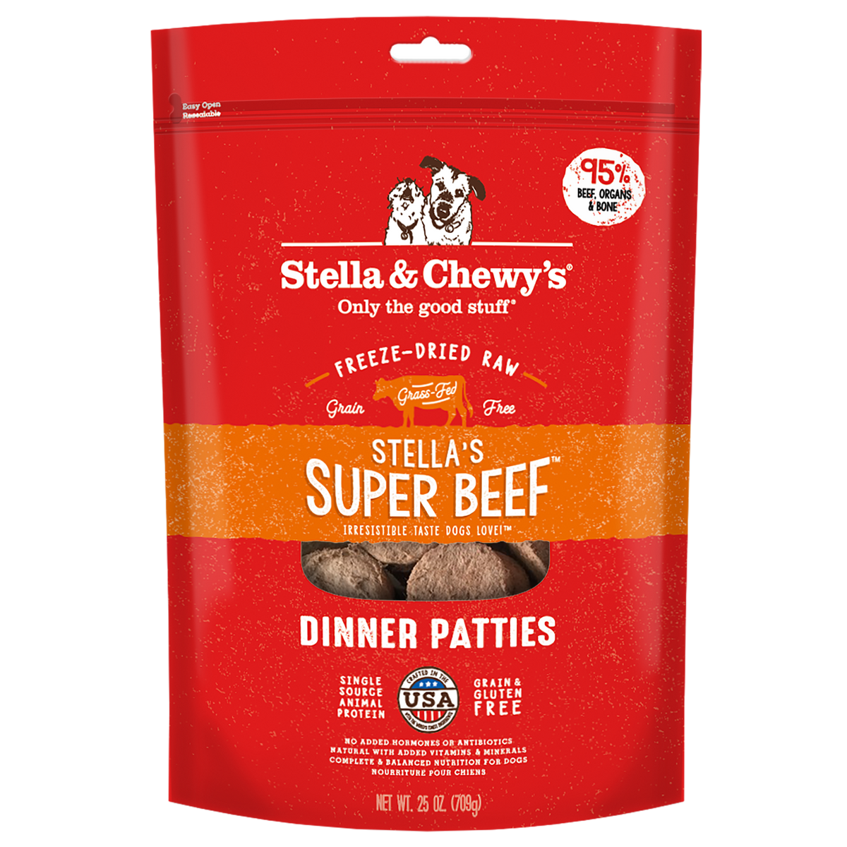 Stella &amp; Chewy&#39;s Freeze-Dried Raw Stella&#39;s Super Beef Dinner Patties Dog Food