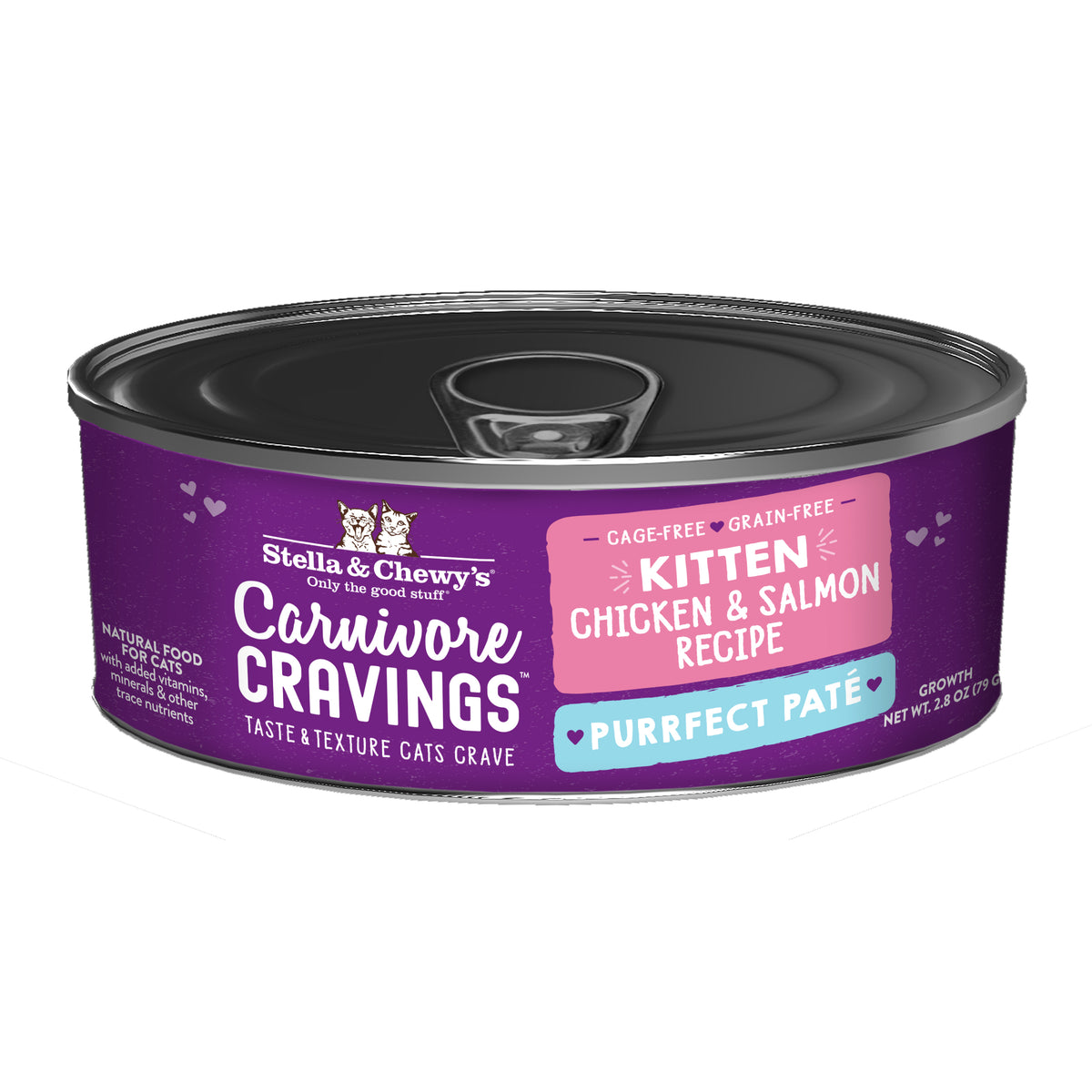 Stella &amp; Chewy&#39;s Carnivore Cravings Purrfect Pate Chicken &amp; Salmon for Kittens Canned Cat Food