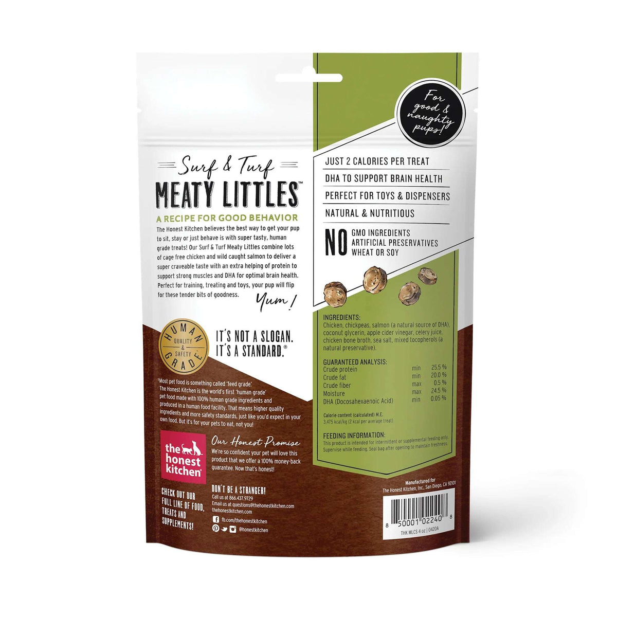 The Honest Kitchen Surf &amp; Turf Meaty Littles Chicken &amp; Salmon Dog Treats