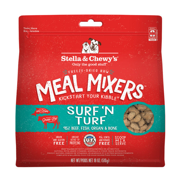 Stella &amp; Chewy&#39;s Freeze-Dried Raw Surf &amp; Turf Meal Mixers Dog Food Topper