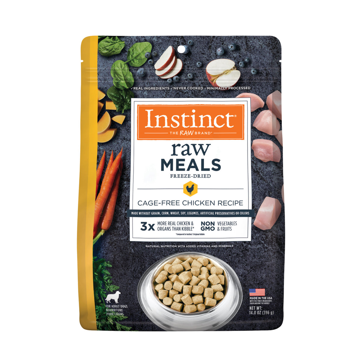Instinct Freeze-Dried Raw Meals Grain-Free Cage-Free Chicken Recipe Dog Food