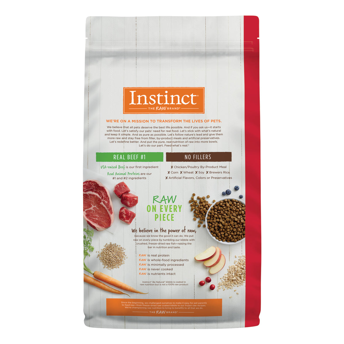 Instinct Be Natural Real Beef &amp; Barley Recipe Dry Dog Food