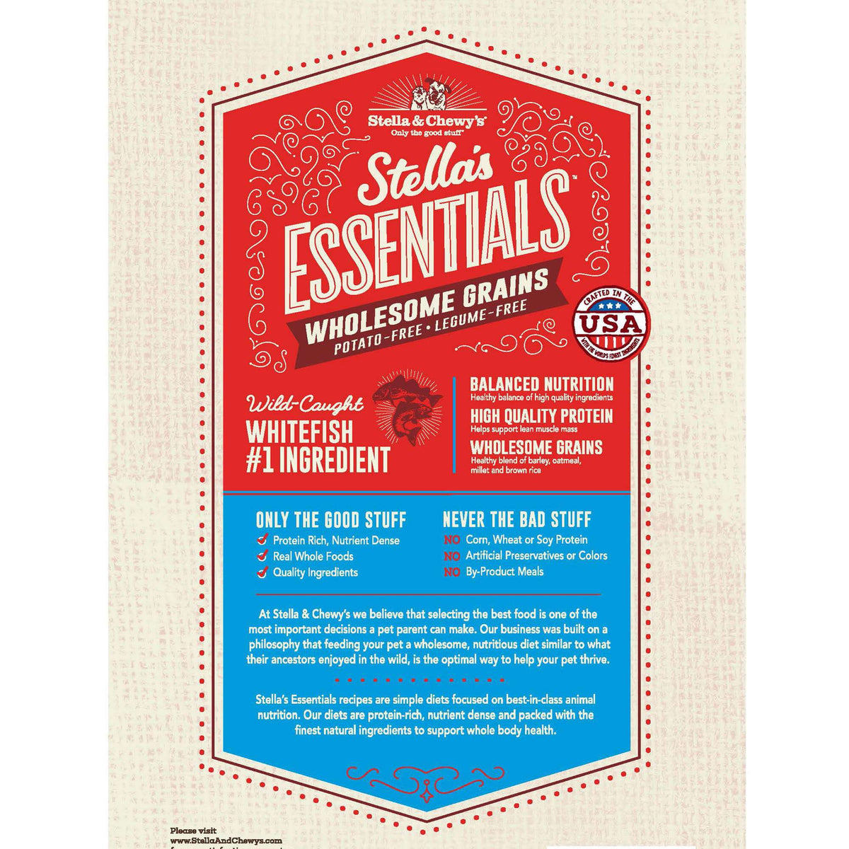 Stella &amp; Chewy&#39;s Stella&#39;s Essentials Whitefish &amp; Salmon Dog Food