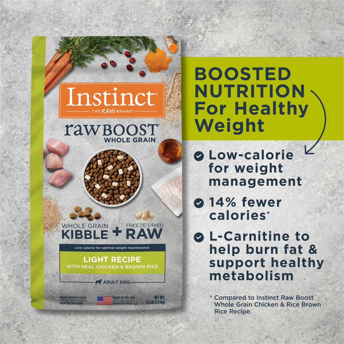 Instinct Raw Boost Whole Grain Light Recipe with Real Chicken &amp; Brown Rice Dry Dog Food