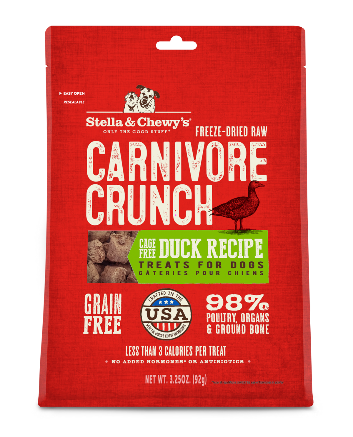 Stella &amp; Chewy&#39;s Freeze-Dried Raw Carnivore Crunch Duck Dog Treats