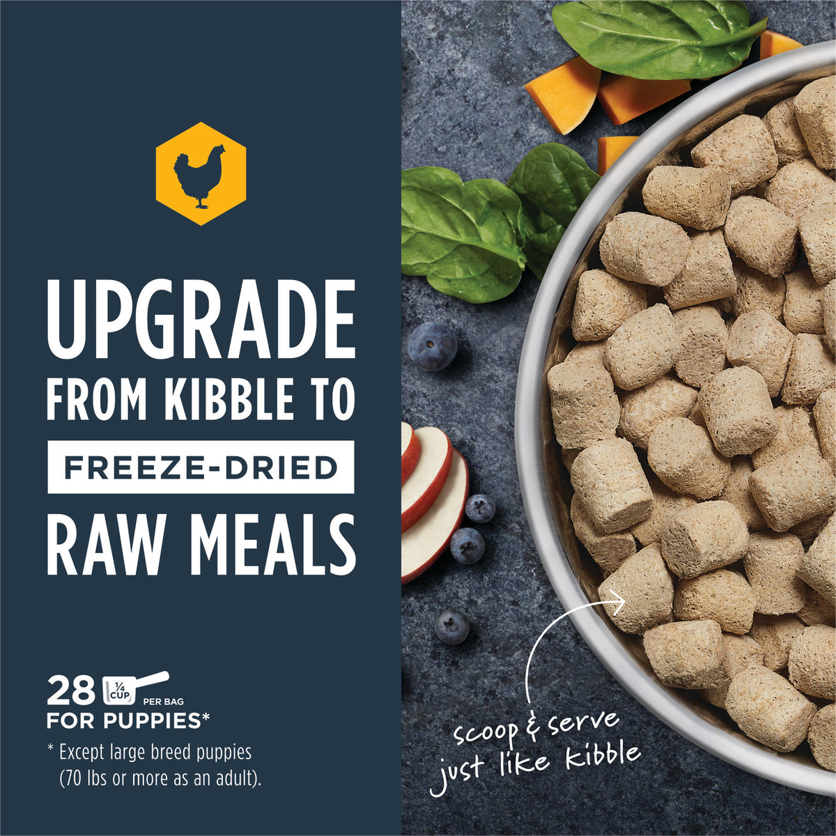 Instinct Freeze-Dried Raw Meals Puppy Grain-Free Cage-Free Chicken Recipe Dog Food