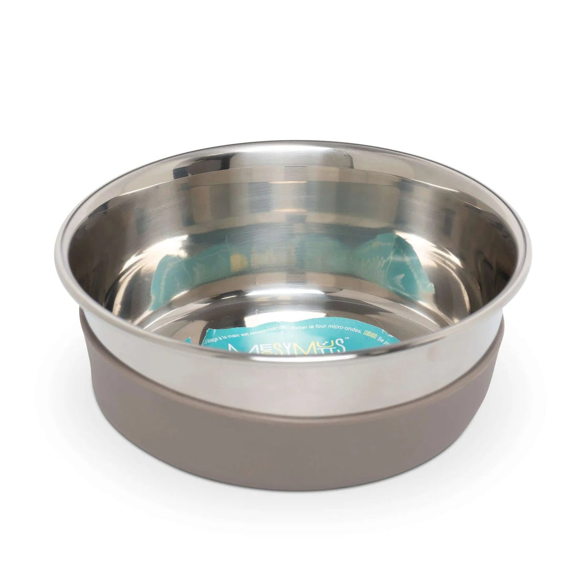 Messy Mutts Non-Toxic Stainless Steel Dog Bowl with Nonslip Bottom