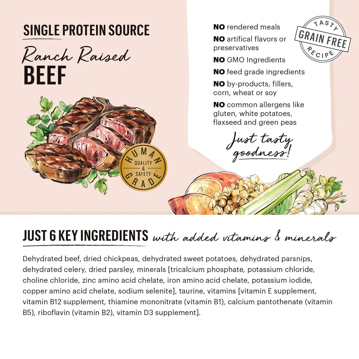 The Honest Kitchen Limited Ingredient Grain Free Dehydrated Beef Dog Food