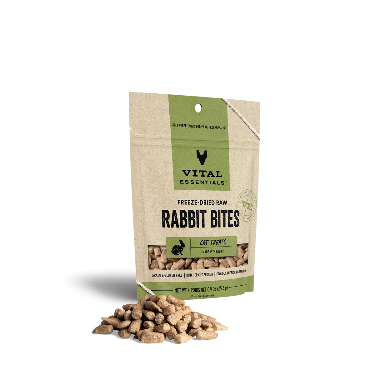 Vital Essentials Freeze-Dried Raw Rabbit Bites Cat Treats
