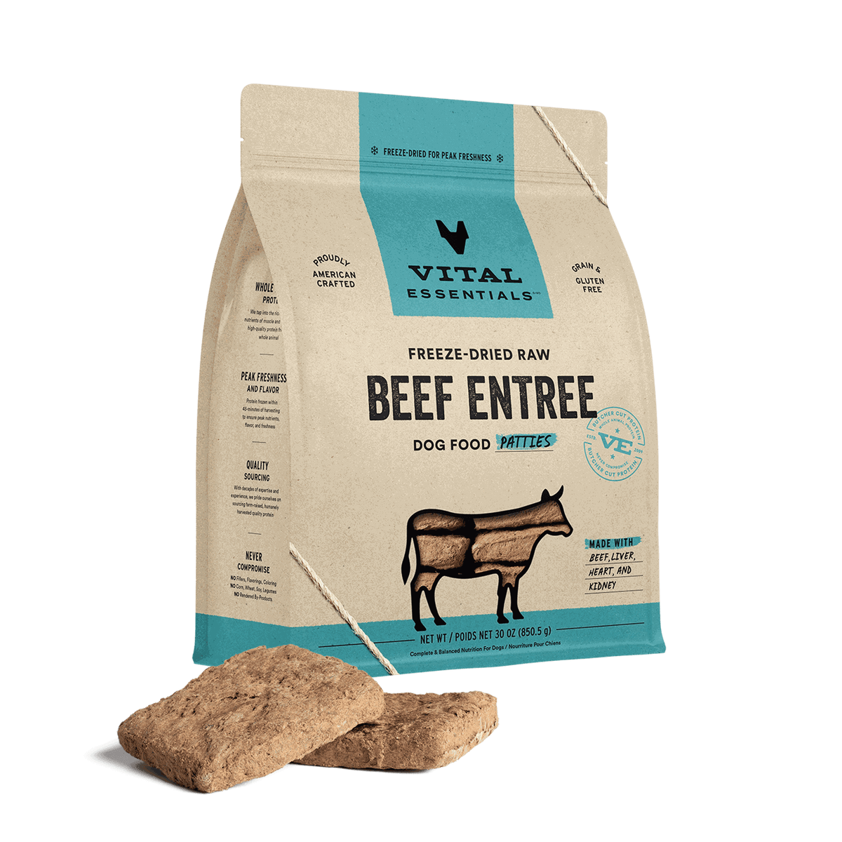 Vital Essentials Freeze-Dried Raw Beef Dog Food