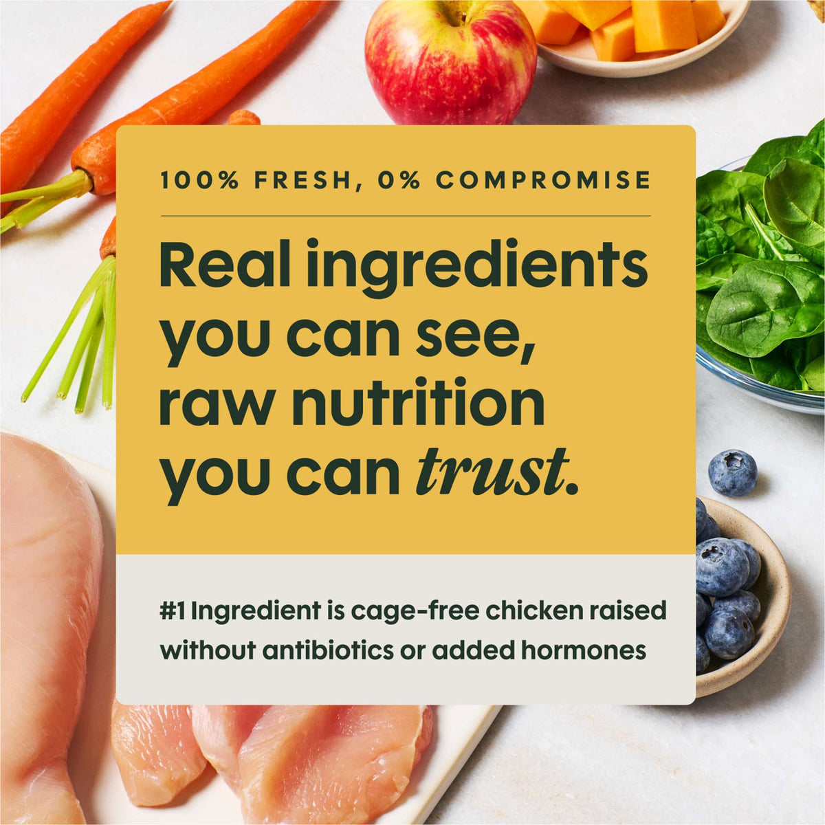 Instinct FreshRaw Meals Cage-Free Chicken Frozen Raw Dog Food