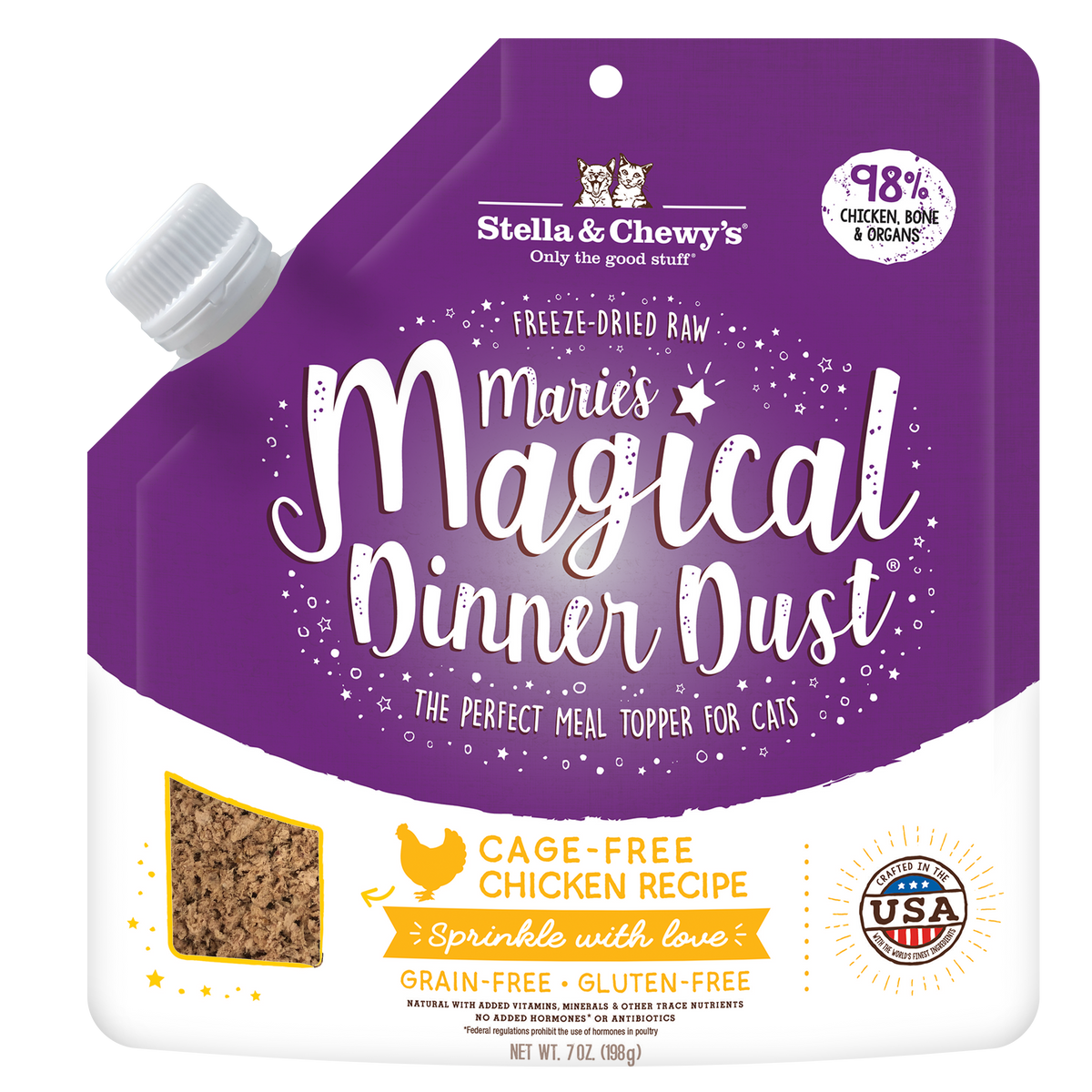 Stella &amp; Chewy&#39;s Marie&#39;s Magical Dinner Dust Chicken Cat Food Topper