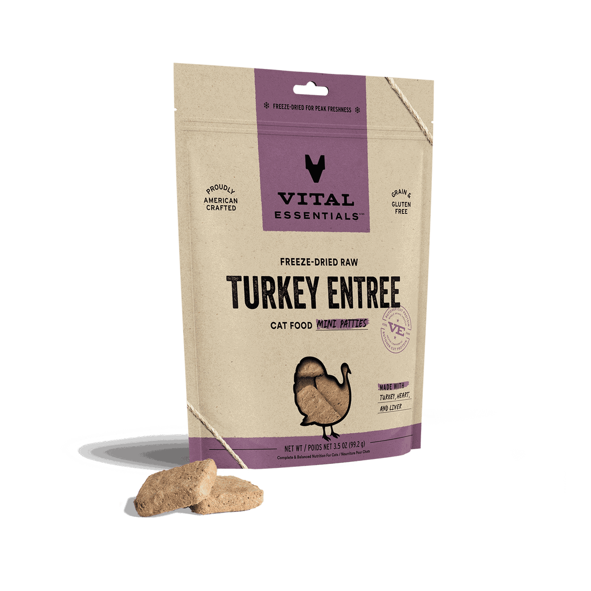 Vital Essentials Freeze-Dried Raw Turkey Cat Food