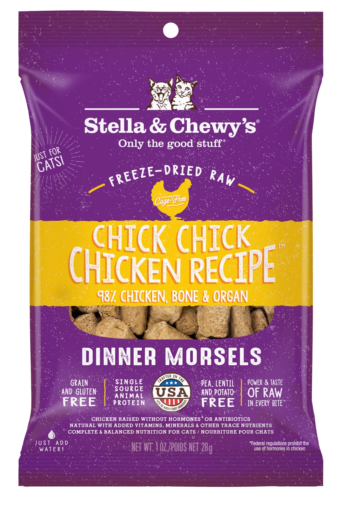 Stella &amp; Chewy&#39;s Freeze-Dried Raw Chick Chick Chicken Dinner Morsels Cat Food