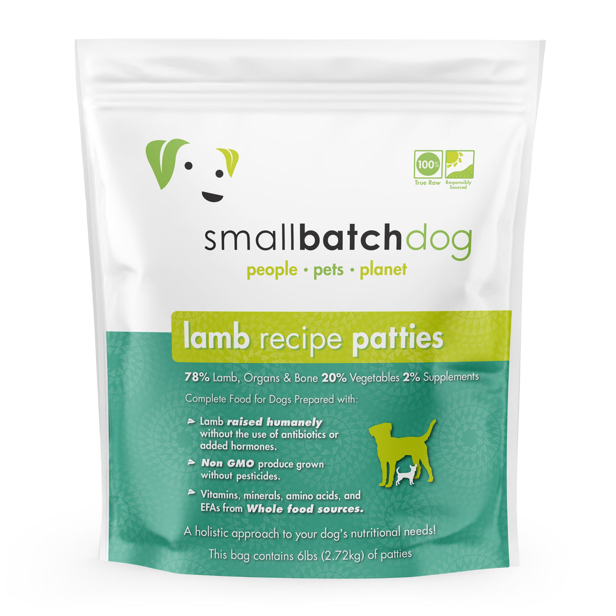Small Batch Lamb Patties Frozen Raw Dog Food