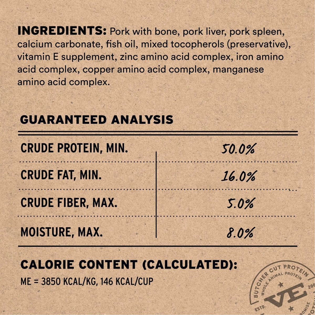 Vital Essentials Freeze-Dried Raw Pork Dog Food