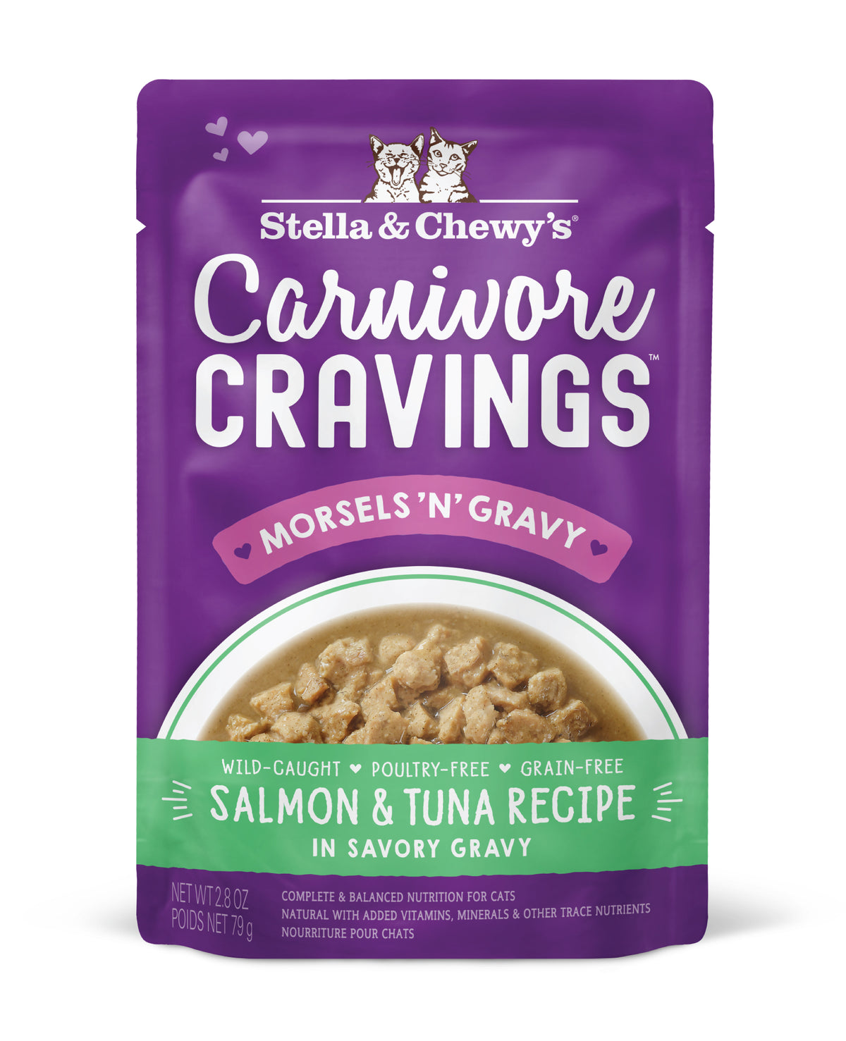 Stella &amp; Chewy&#39;s Carnivore Cravings Morsels &#39;N&#39; Gravy Salmon &amp; Tuna Cat Food