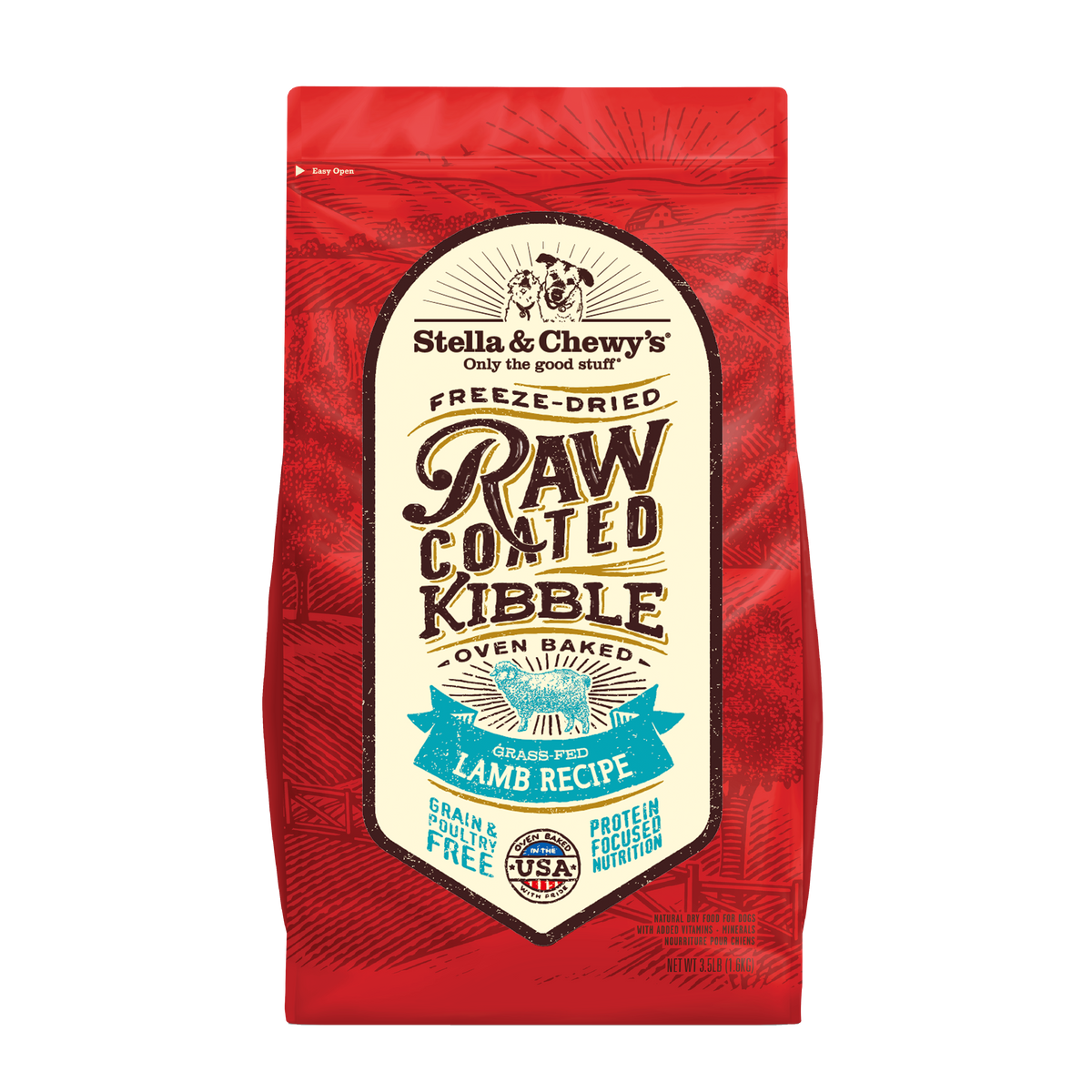 Stella &amp; Chewy&#39;s Kibble Raw Coated Lamb Dog Food