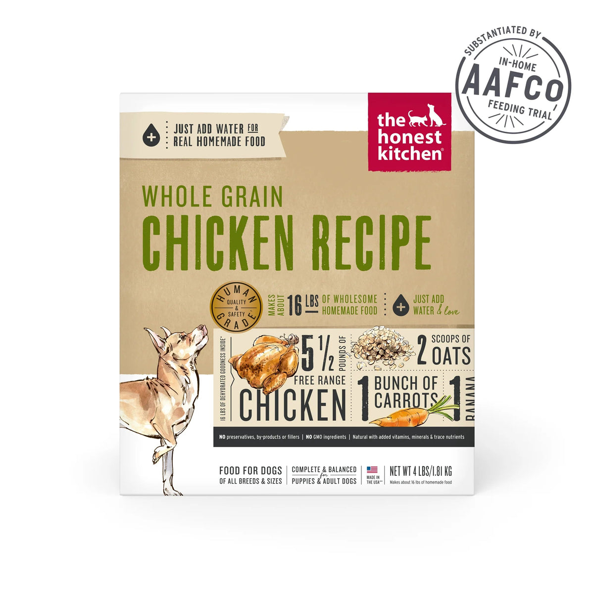 The Honest Kitchen Whole Grain Dehydrated Chicken Dog Food