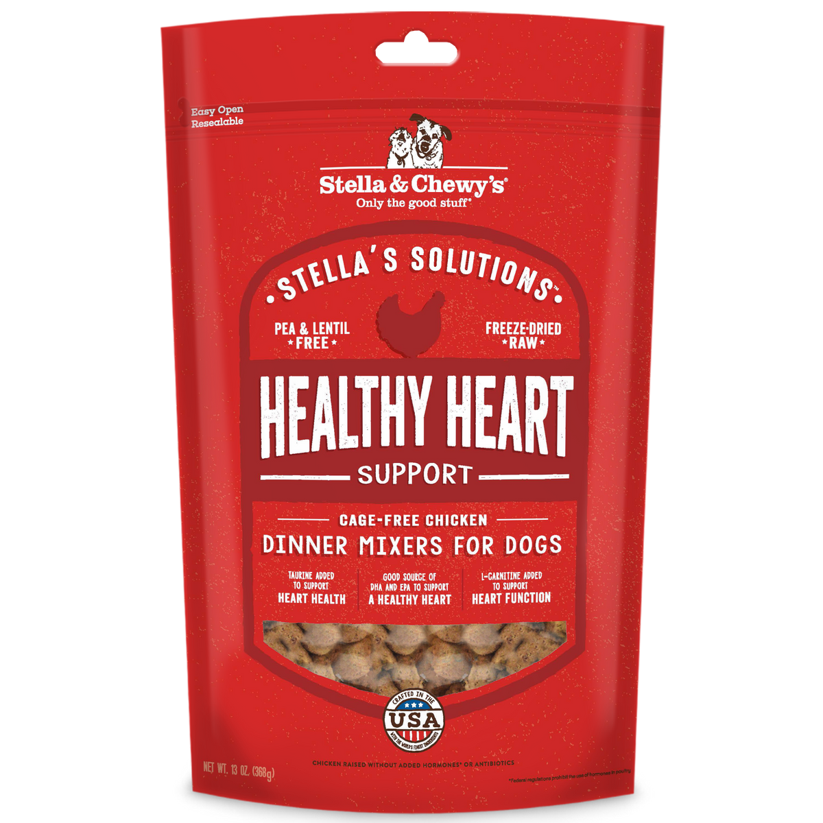 Stella &amp; Chewy&#39;s Freeze-Dried Raw Stella&#39;s Solutions Healthy Heart Chicken Dog Food Topper