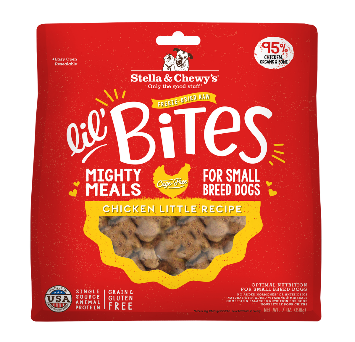 Stella &amp; Chewy&#39;s Freeze-Dried Raw Lil Bites Chicken Dog Food