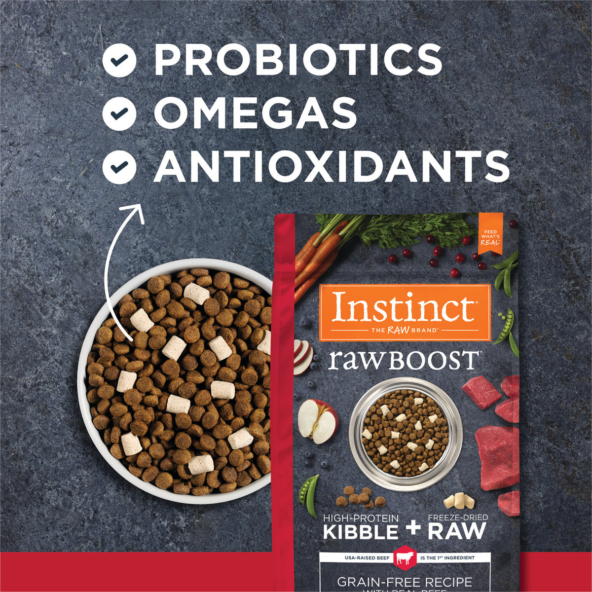 Instinct Raw Boost Grain-Free Recipe with Real Beef Dry Dog Food