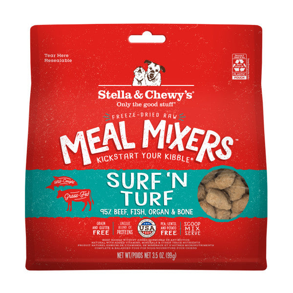 Stella &amp; Chewy&#39;s Freeze-Dried Raw Surf &amp; Turf Meal Mixers Dog Food Topper
