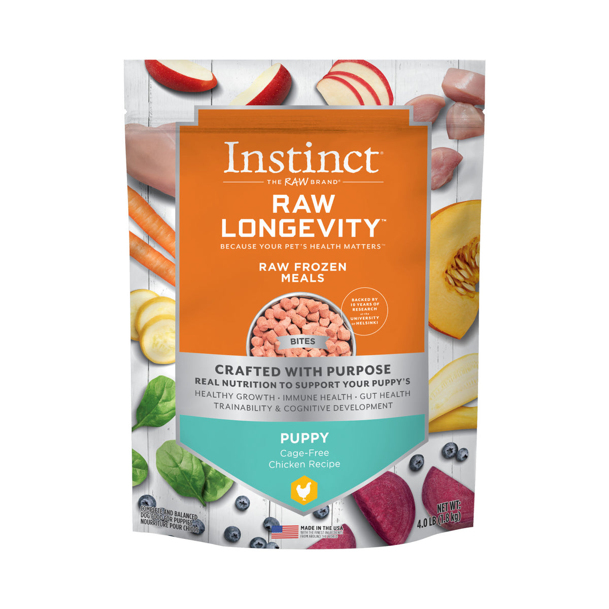 Instinct® Raw Longevity™ Raw Frozen Meals Cage-Free Chicken Recipe for Puppies