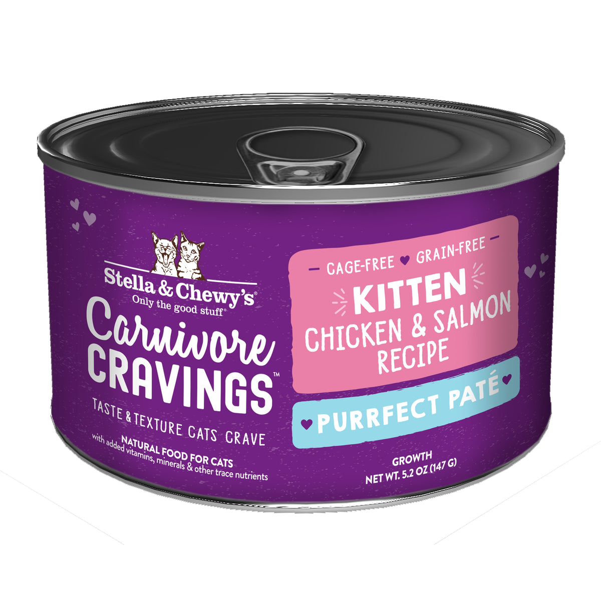 Stella &amp; Chewy&#39;s Carnivore Cravings Purrfect Pate Chicken &amp; Salmon for Kittens Canned Cat Food