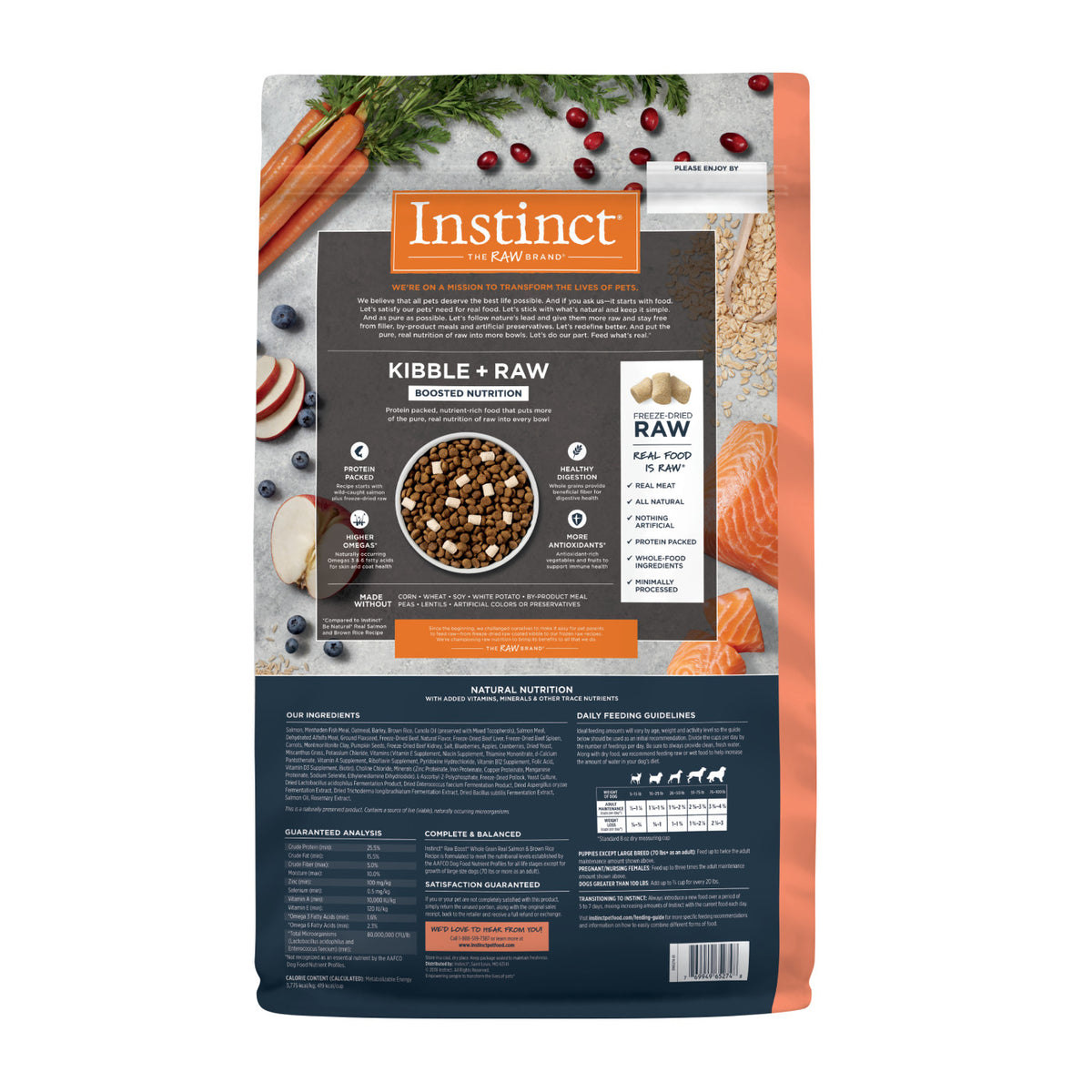 Instinct Raw Boost Whole Grain Real Salmon &amp; Brown Rice Recipe Dry Dog Food