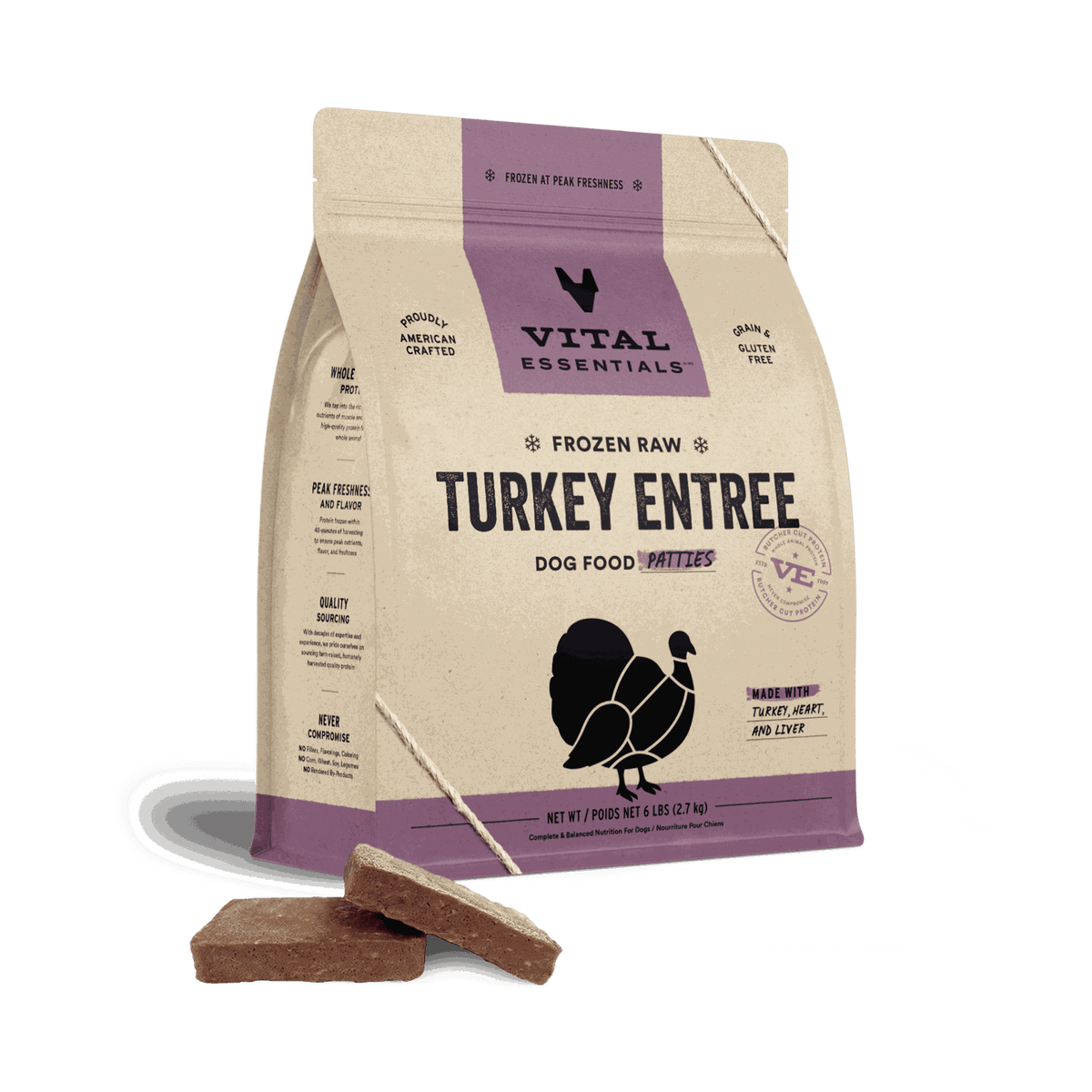 Vital Essentials Frozen Turkey Raw Dog Food