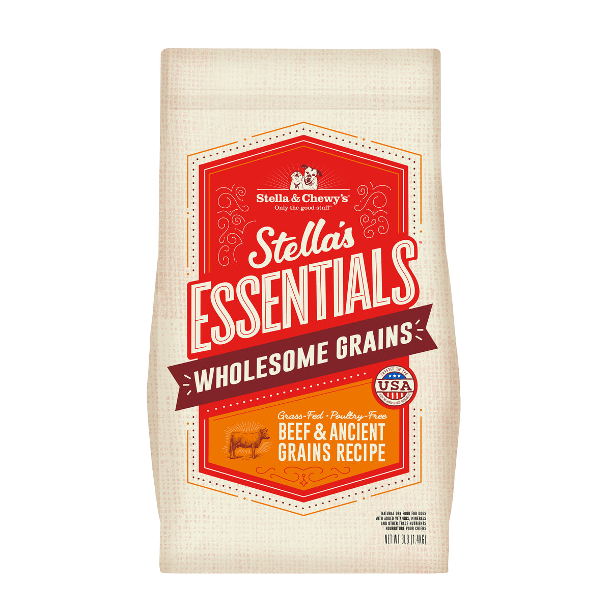 Stella &amp; Chewy&#39;s Stella&#39;s Essentials Beef &amp; Ancient Grains Dog Food