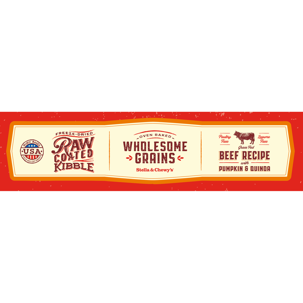 Stella &amp; Chewy&#39;s Kibble Raw Coated Wholesome Grain Beef Dog Food