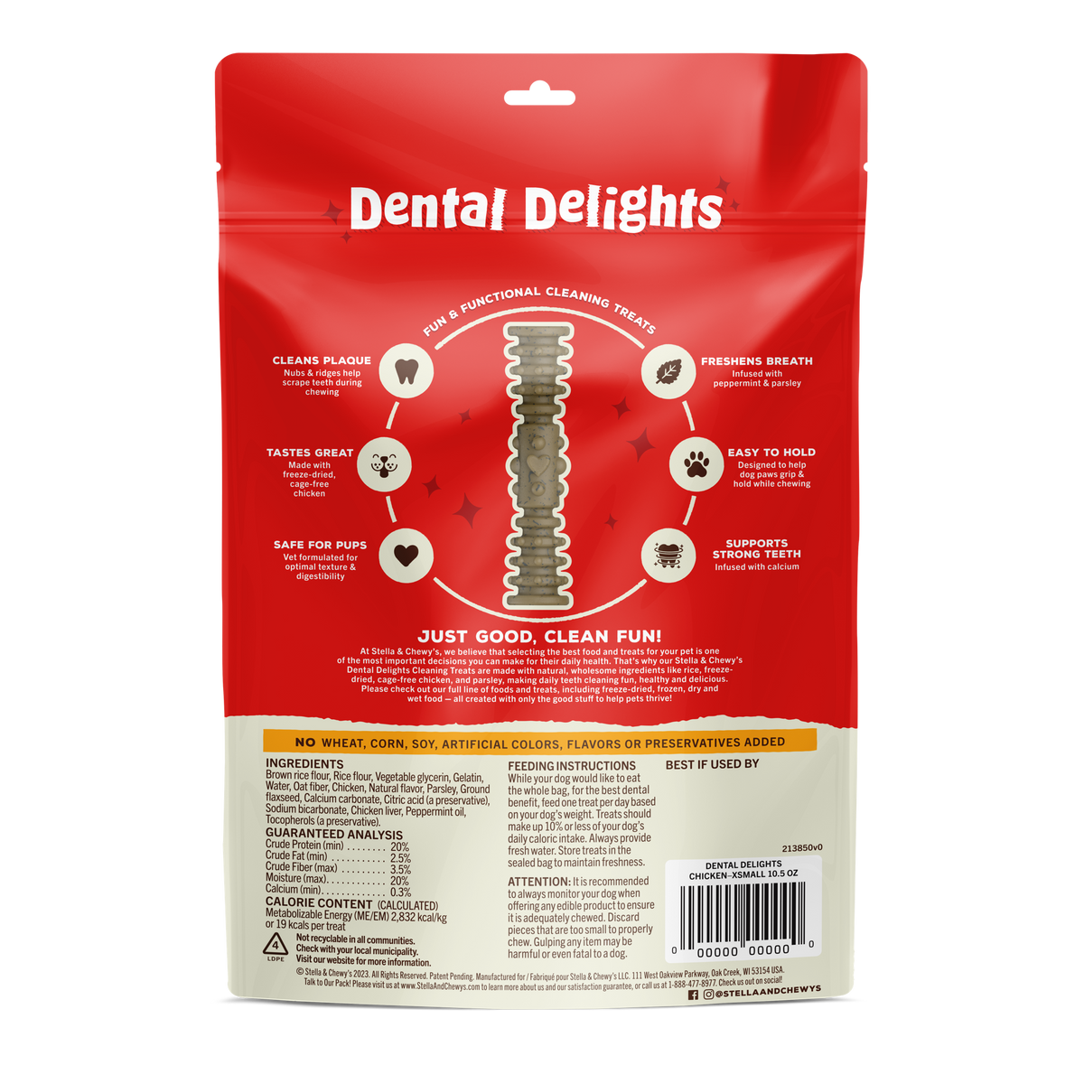Stella &amp; Chewy&#39;s Dental Delights Extra Small Dog Chews