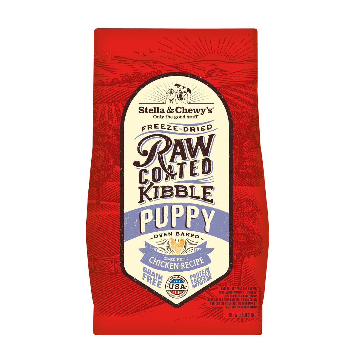 Stella &amp; Chewy&#39;s Kibble Raw Coated Chicken Puppy Dog Food